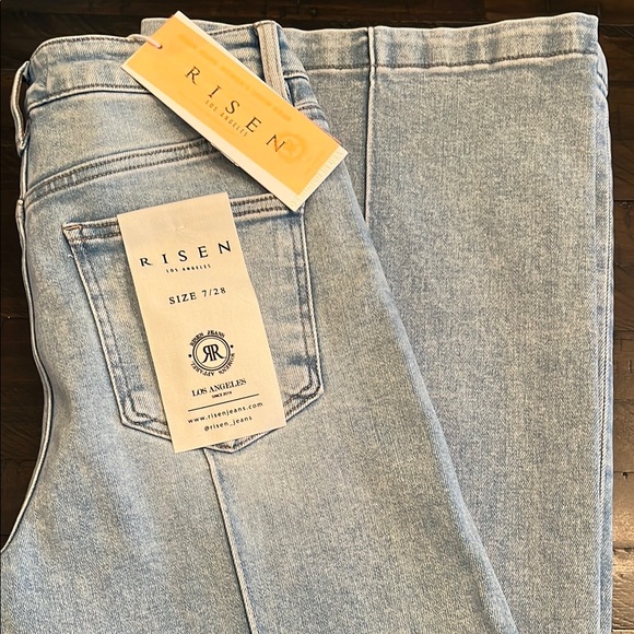 Risen Light Blue Flare & Wide Leg Jeans - Picture 1 of 4